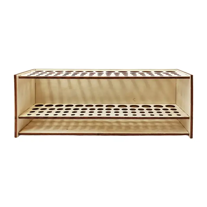 Porte-pinceaux en bois à 67 emplacements, rangement double couche pour pinceaux de peinture, crayons