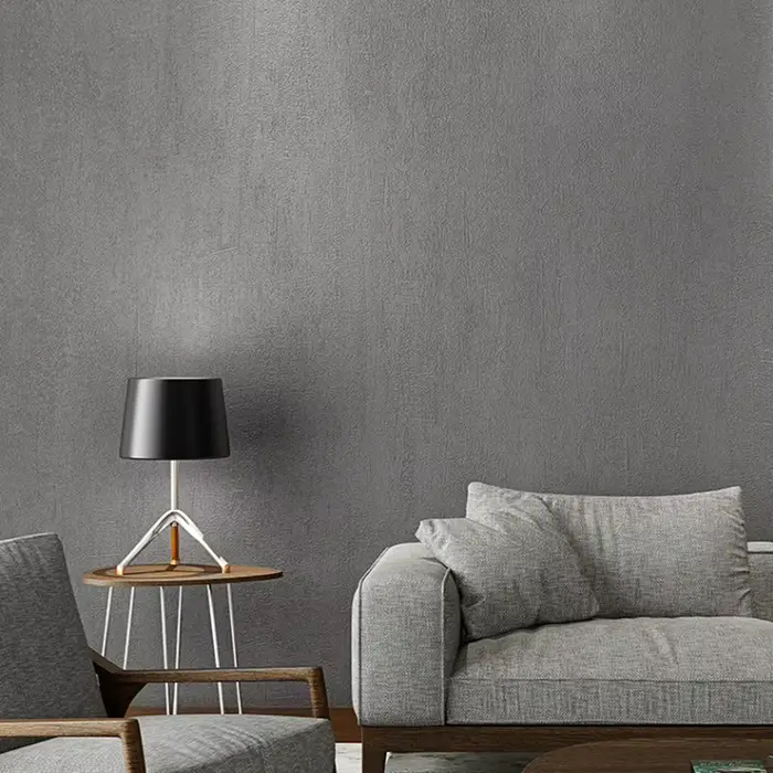 Papier peint couleur ciment gris clair