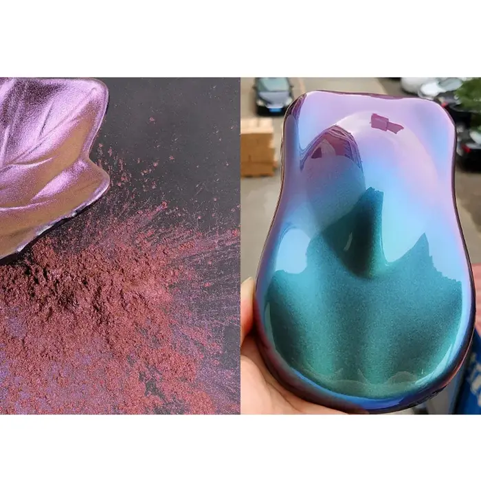 Pigments de revêtement caméléon de voiture à couleur changeante, poudre de peinture, décoration de v