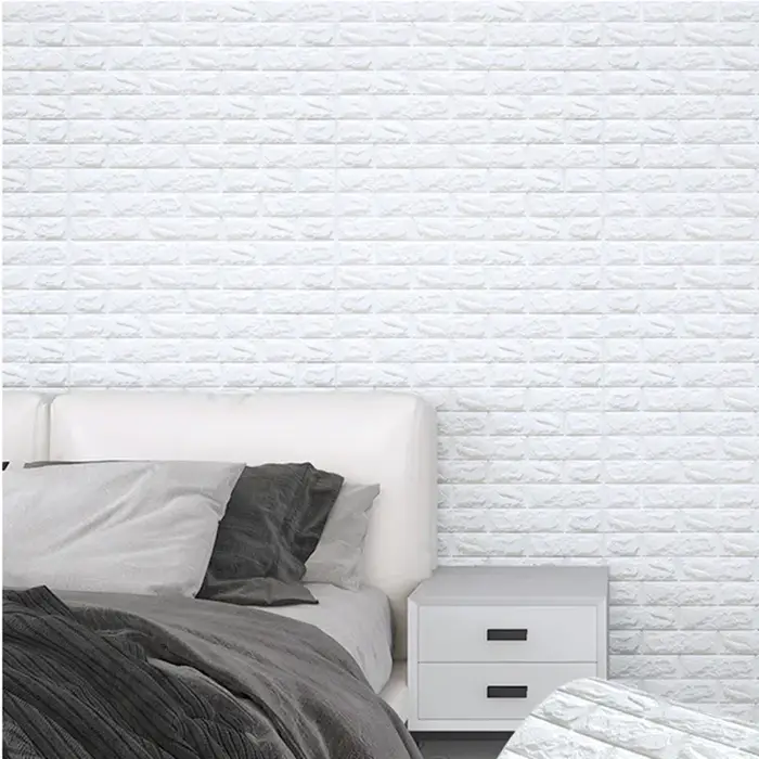 Papier Peint Autocollant 3D en Brique Souple 70cm x 2m