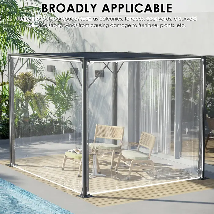 Bâche transparente imperméable épaisse pour rideau
