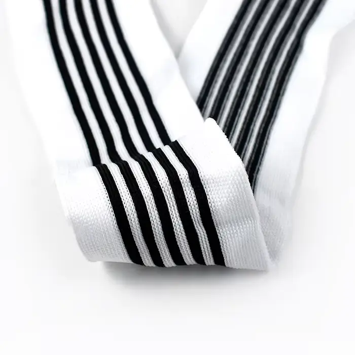 Ruban en Polyester tricoté à rayures noires et blanches, 5/10/20 mètres, 55mm, pour pantalon, tresse