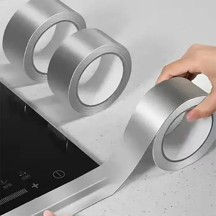 Papier d'aluminium ruban haute température table de cuisson auto-adhésif résistant à la graisse Anti-moisissure autocollants résistants à l'humidité pour comptoirs de cuisine