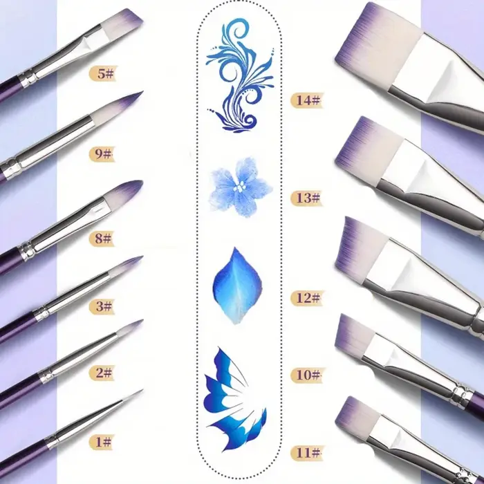 Ensemble de pinceaux de peinture professionnels