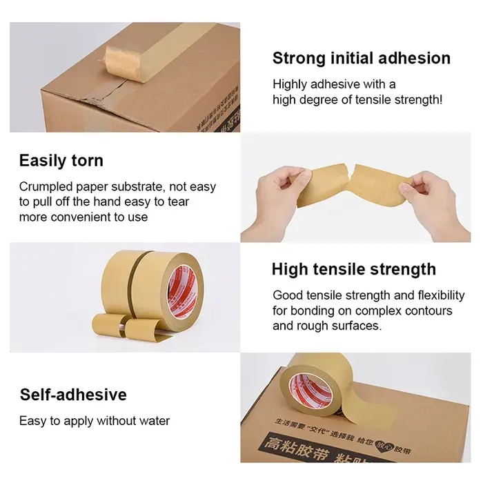 Ruban en papier Kraft auto-adhésif