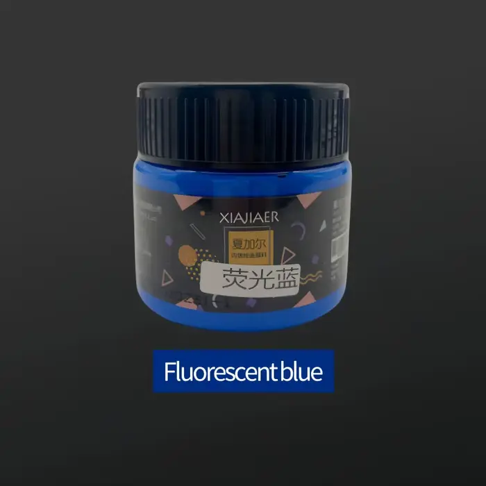 Pigment acrylique fluorescent Chagall 100ml – Jaune fluorescent, Orange fluorescent, Rouge fluoresce