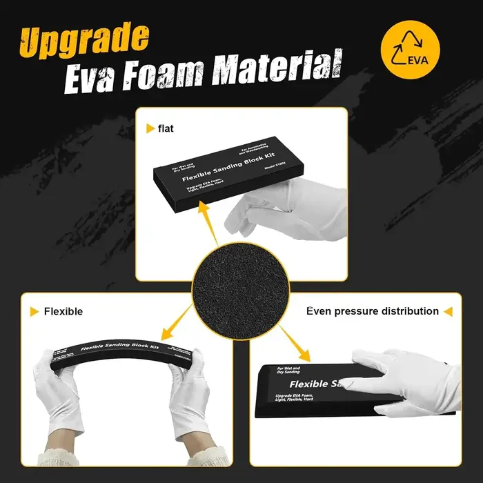 Kit de blocs de ponçage flexibles en mousse EVA
