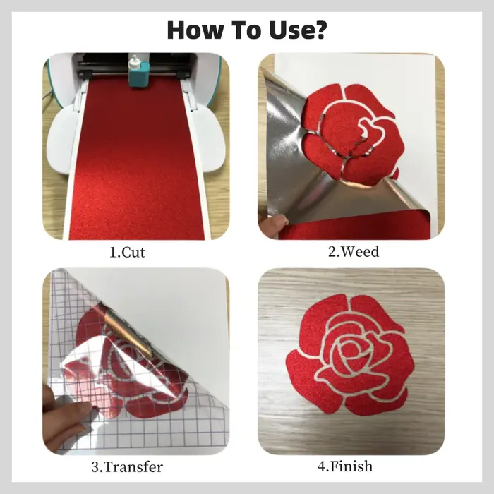 1 rouleau de vinyle adhésif à paillettes intelligentes pour Cricut Joy