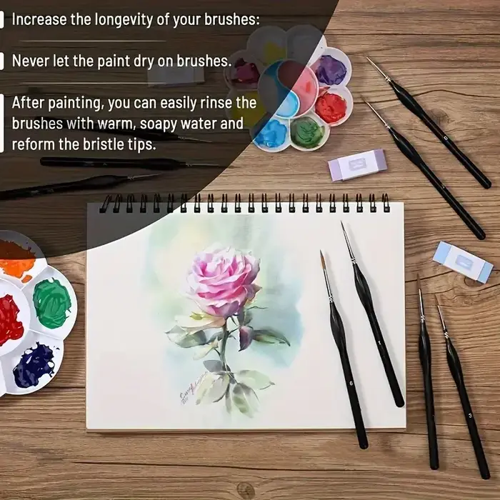 Ensemble de pinceaux à peinture à pointe Fine