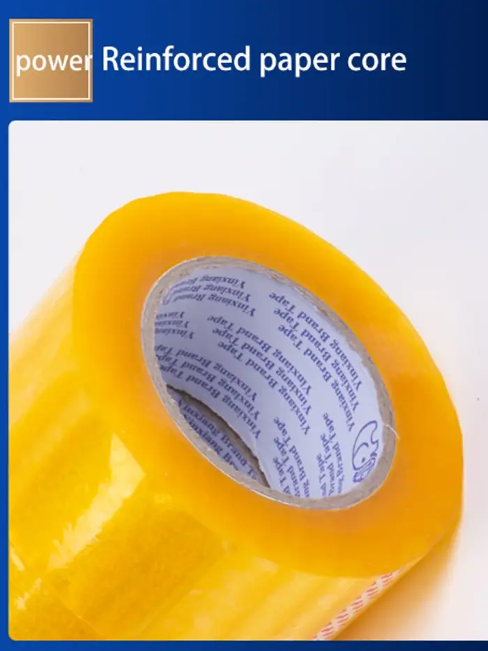 1 rouleau de ruban adhésif transparent jaune de 42 mm de largeur