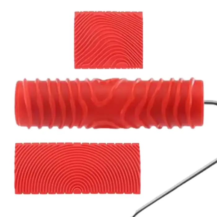 Kit de 8 rouleaux à texture effet bois et outils de rainurage