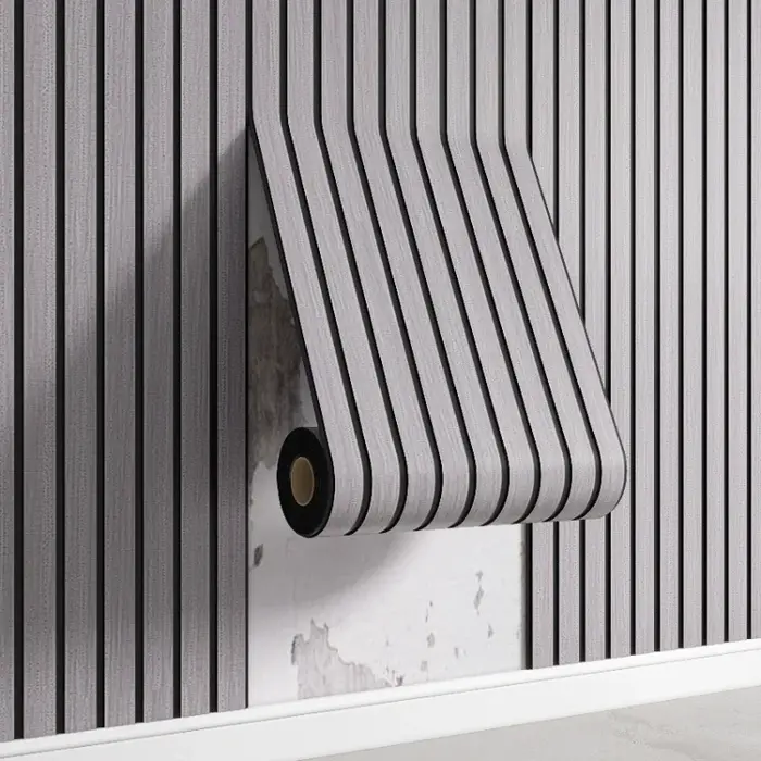 Panneaux muraux à grille texturée 3D, papier peint élégant et imperméable, auto-adhésif facile à fai