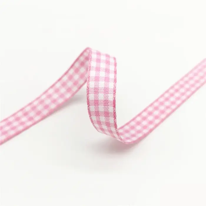 Rubans à carreaux en treillis de 10mm 25mm, emballage cadeau en Polyester, accessoires de bricolage 