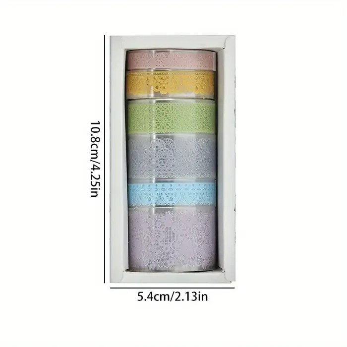 6 rouleaux de rubans adhésifs transparents en PET