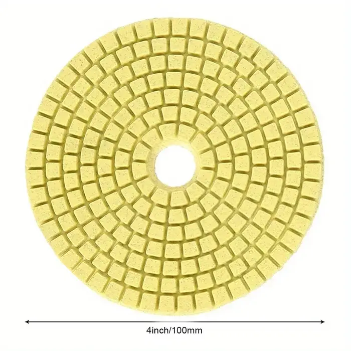 Ensemble de tampons de polissage 4 ", 100mm, 8 pièces, utilisation humide et sèche, pour granit, bét