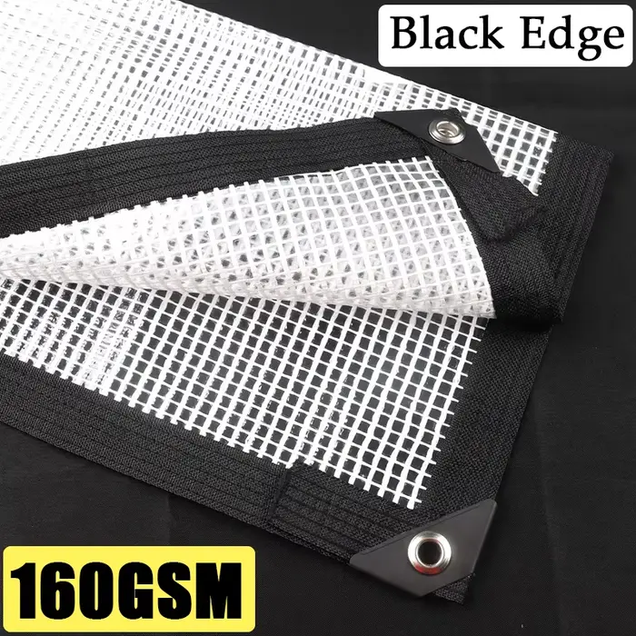 Bâche à grille transparente de 0.3mm d'épaisseur, rideau de Pergola d'extérieur, tissu Transparent i
