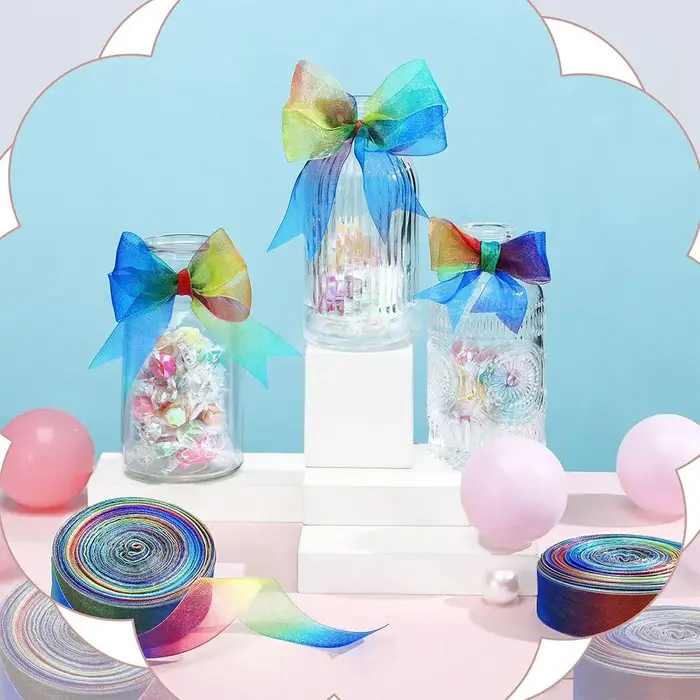 Ruban arc-en-ciel pour emballage cadeau