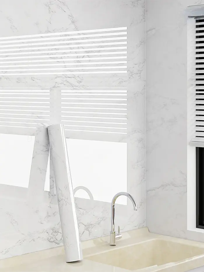 Papier peint auto-adhésif imperméable pour murs de toilettes