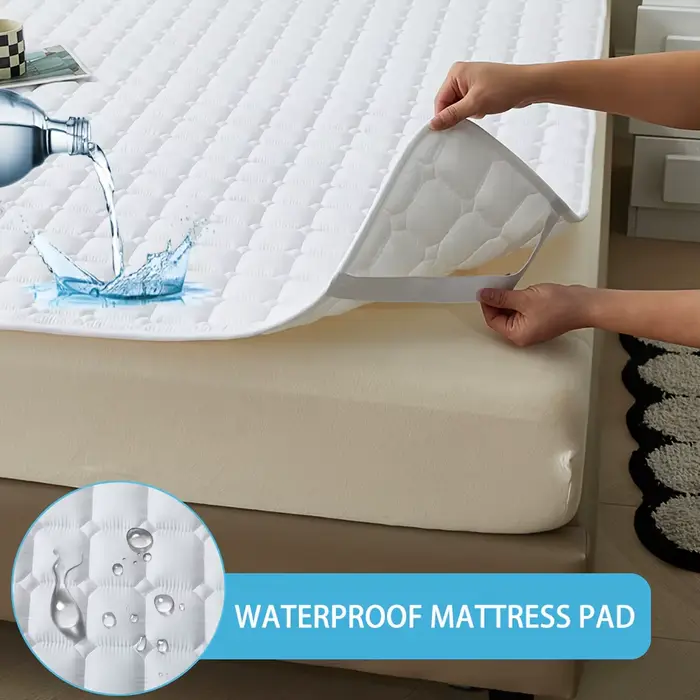 Protège-matelas Matelassé Imperméable, Juste Épaisse et Respirante pour Lit Simple ou Double