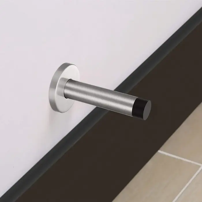 Butée de porte cylindrique en acier inoxydable 304 avec base large
