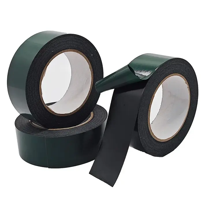 Ruban en mousse double face imperméable, éponge PE noire, auto-adhésif ultra-fort, ruban de montage rapide pour la décoration, largeur 10-40mm, 10m