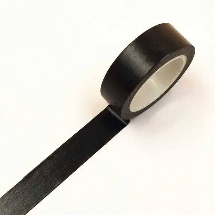 1 rouleau de ruban adhésif Washi blanc et noir