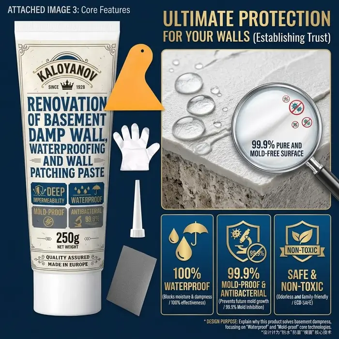 Pâte de réparation murale imperméable