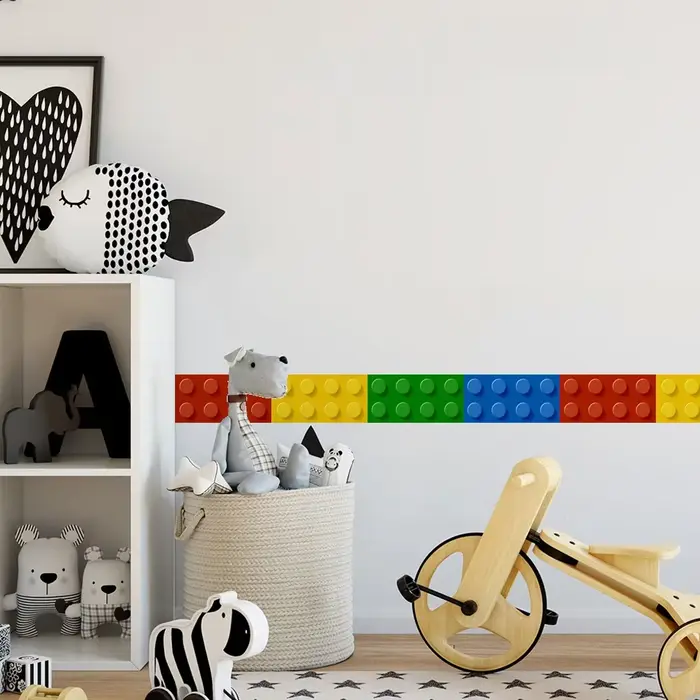 Papier peint blocs 3D pour chambre d'enfants