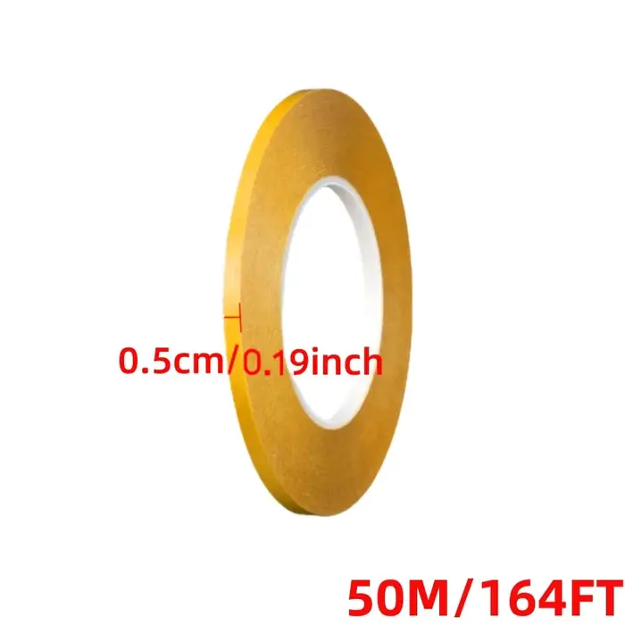 Ruban adhésif Double face PET résistant à la chaleur, épaisseur 0.05mm, Transparent, sans Trace, Sup
