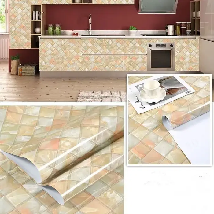 Papier peint en marbre de 80cm de large