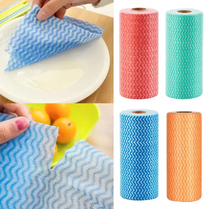 50 rouleau de serviettes en papier chiffon de nettoyage jetable lingette