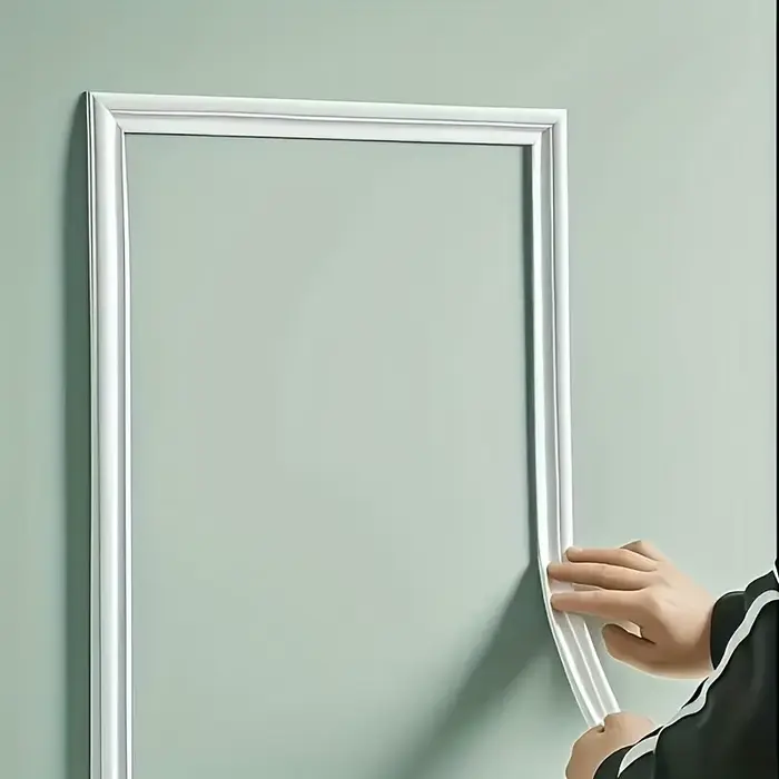 1 rouleau de bandes décoratives élégantes en PVC auto-adhésives - Flexibles et pliables pour les murs