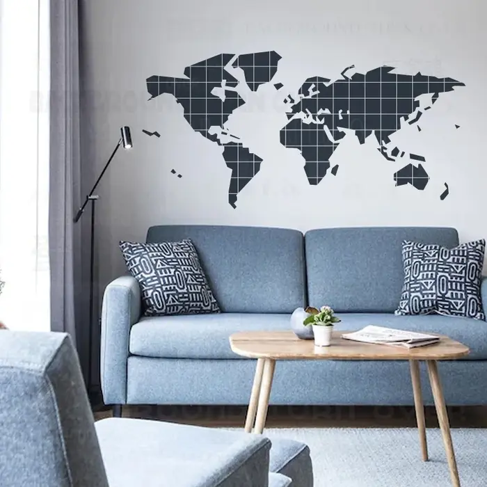 Pochoir carte du monde 101cm