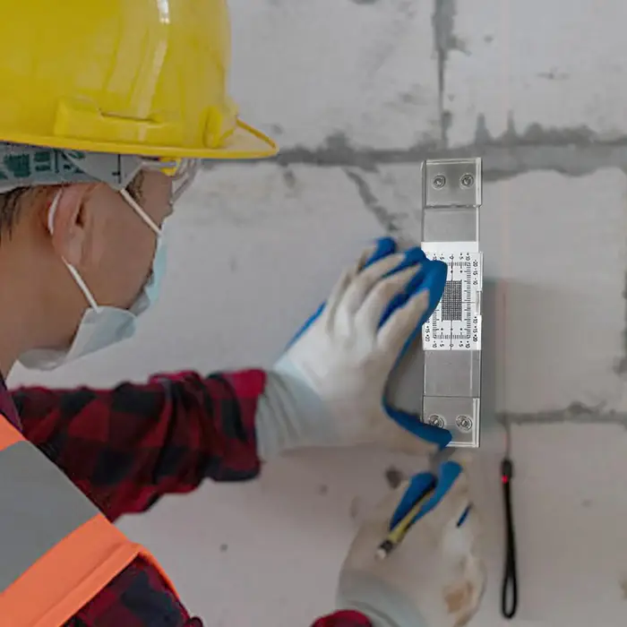 Jauge analogique de surveillance des fissures en acrylique transparent de précision pour la réaménagement sismique des bâtiments armés