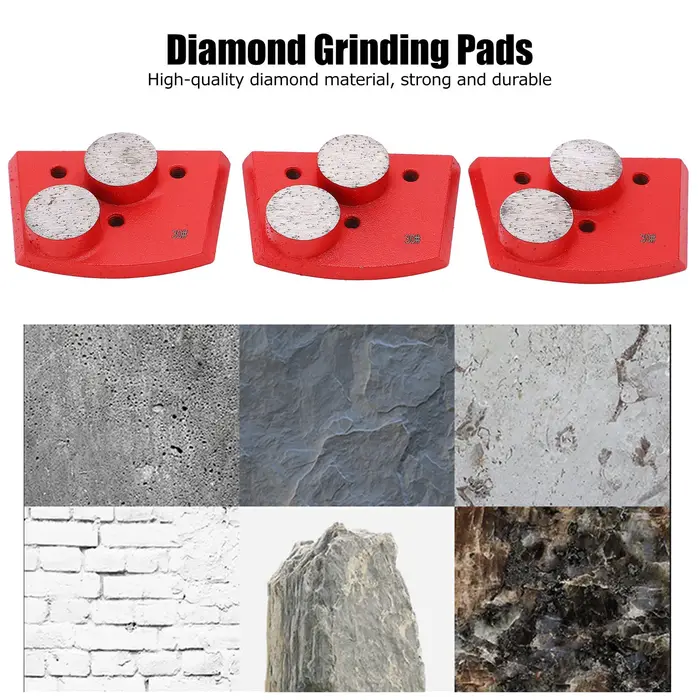 30 # Pads de ponçage rouges trapézoïdaux 30 grains # Dents cylindriques Grit 2 pour le polissage du béton