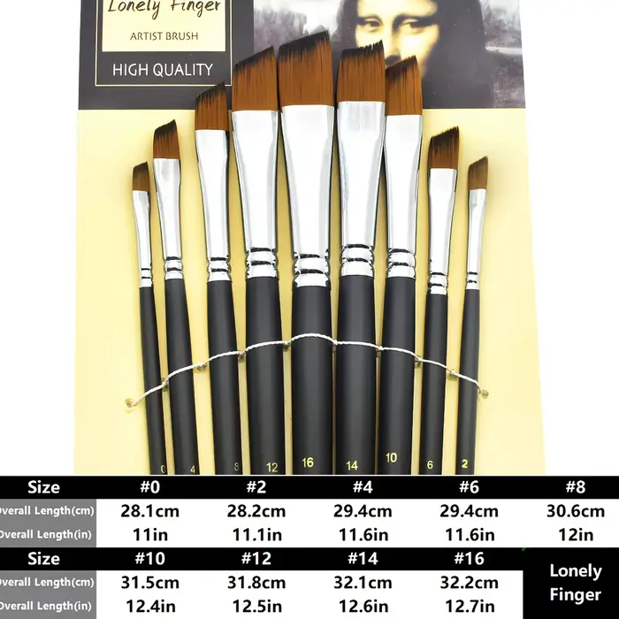 Ensemble de 9 pinceaux à peinture angulaires