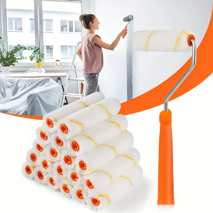Ensemble de 11 rouleaux de peinture en microfibre de 4 pouces