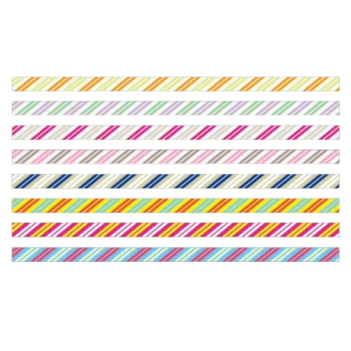 8 rouleaux de rubans décoratifs en papier