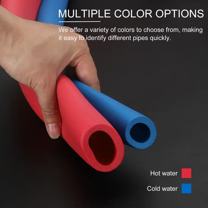 1/2Pc 1.8/2m tuyau isolation caoutchouc mousse hiver gel Protection Tube ignifuge pour eau climatisation