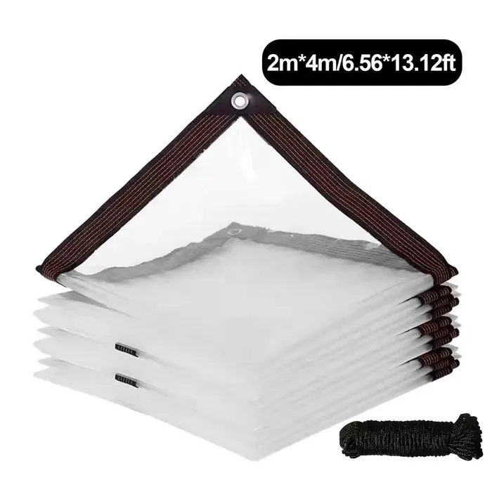 Film PVC Transparent Imperméable à la Pluie pour Terrasse Extérieure TarLII