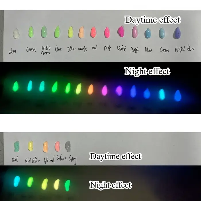 30ml 12/18 couleur ensemble de peinture lumineuse bricolage