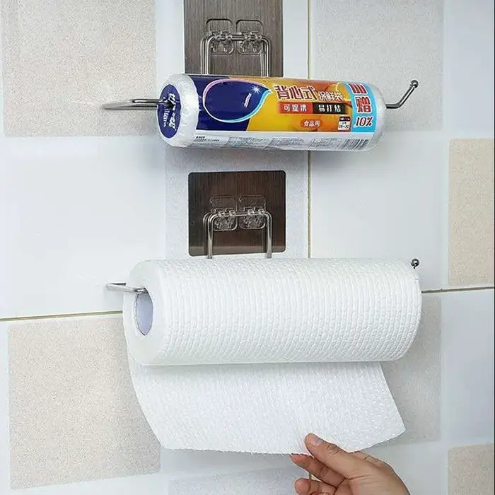 1/2pcs Porte-Papier Hygiénique Suspendu pour Salle de Bain et Cuisine, Porte-Mouchoirs, Porte-Servie