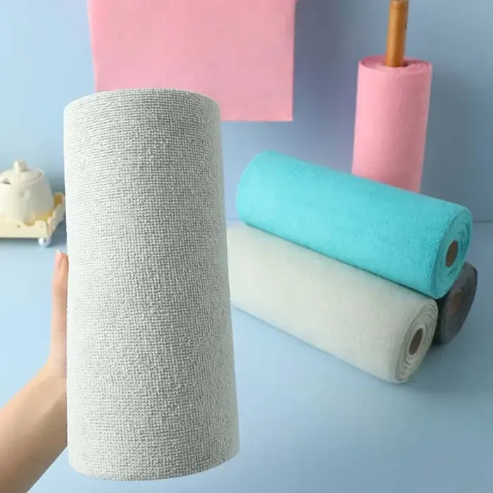 Rouleau de chiffons de nettoyage en microfibre détachables