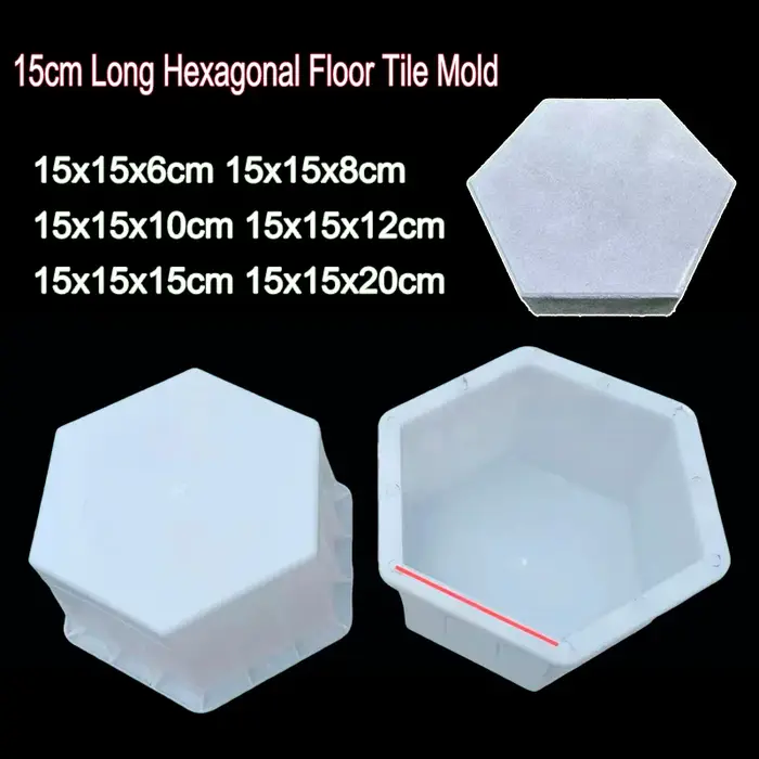 Moule de carrelage de sol Hexagonal de 15cm de Long