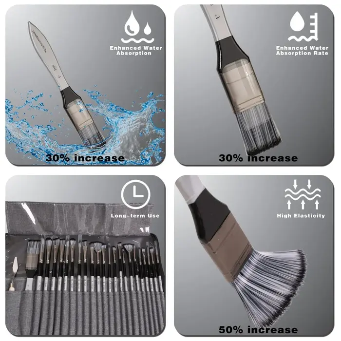 Ensemble de pinceaux de peinture professionnels