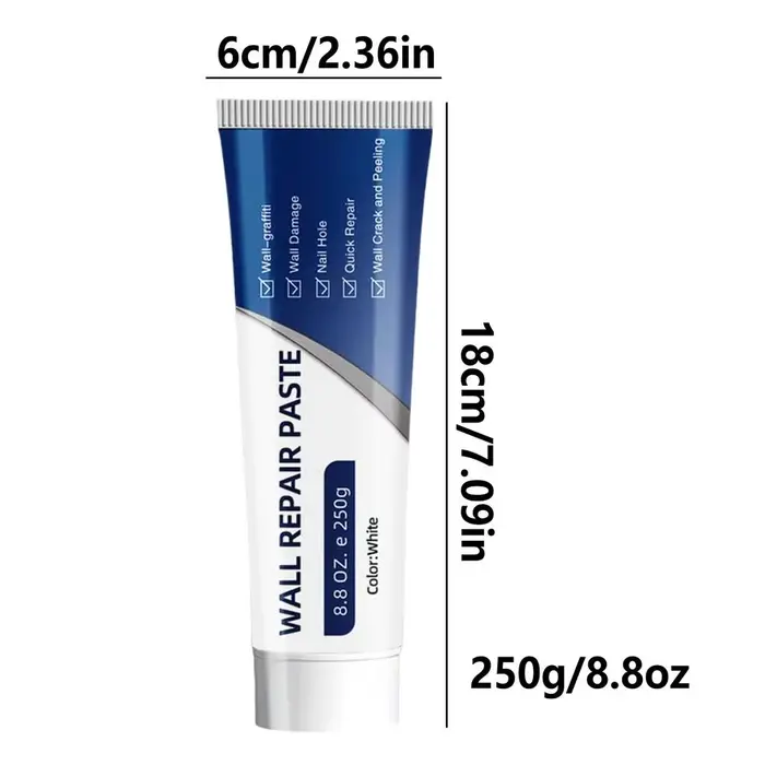 Kit de réparation de murs secs 250g, agent de réparation de murs multifonctionnel, pâte de réparatio