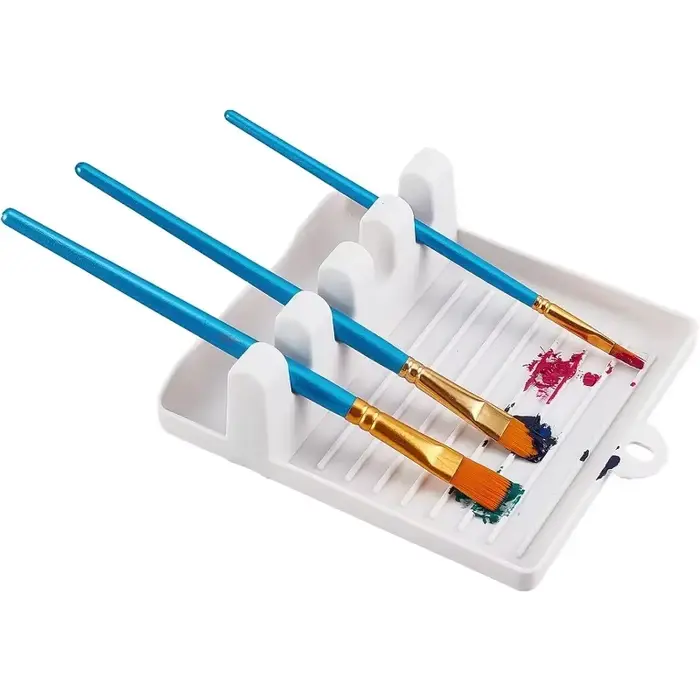 Support de repose-pinceau en plastique blanc