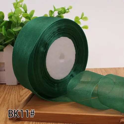 (50 yards/rouleau) Ruban en organza 12/15/20/25/40 mm, ruban en soie pour emballage cadeau, décorati