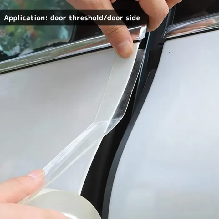 Ruban adhésif transparent 7cmx5m pour protection de seuil de porte - Film