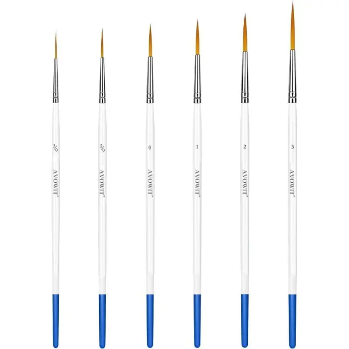 Ensemble de 6 brosses de brossage minces de haute qualité